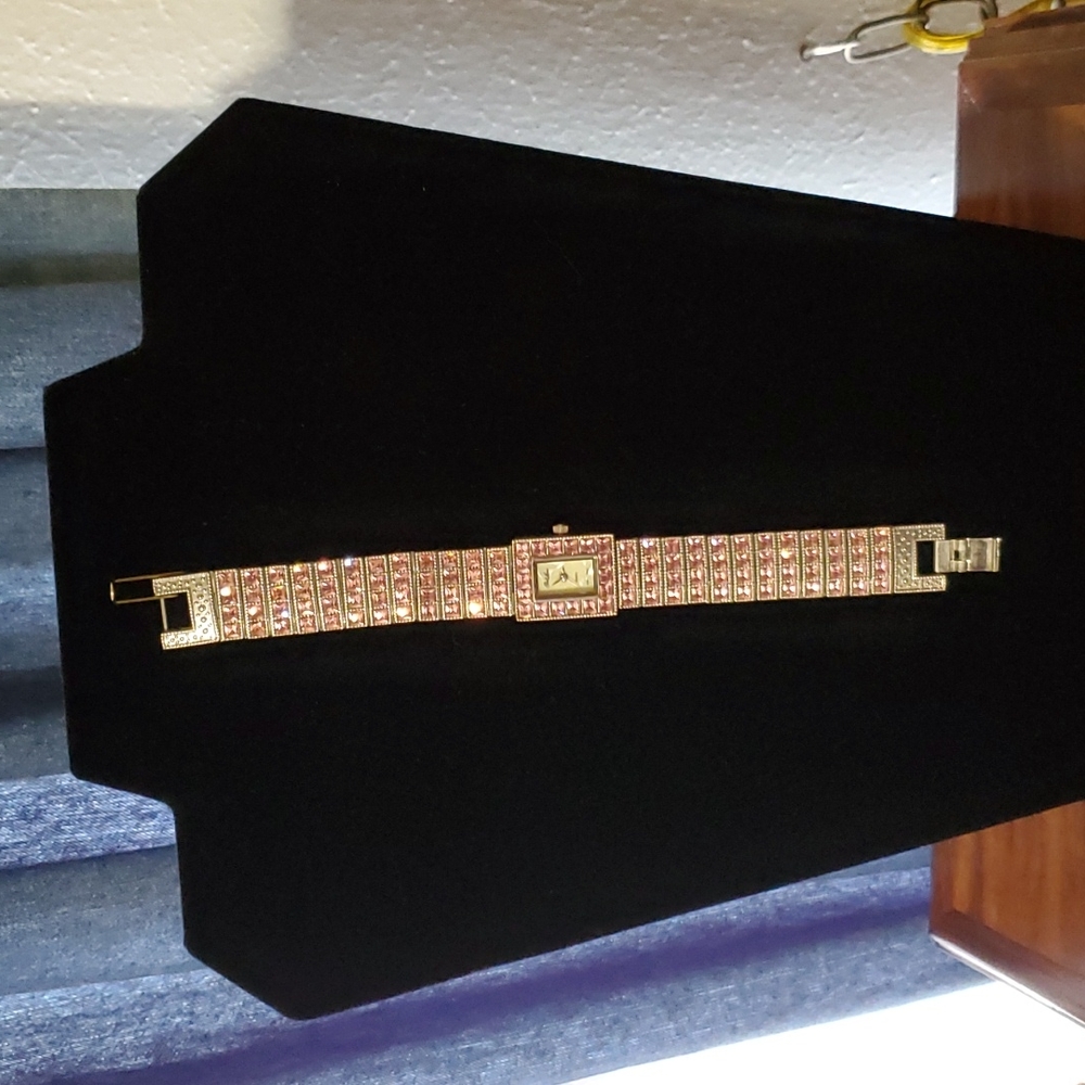 Watch, Flamingo with pink swarovski crystals